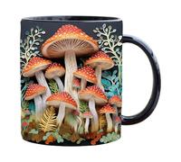 Generisch 3D Mushroom Mugs - Ceramic, 3,15 x 3,15 x 3,74 pollici, Coffee Mug Novelty Design resistente al calore | Realistic 3D Sculpted Drinkware Decorative Style, Mushroom Drink Cup For Home, Office