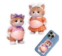 Generisch 3D Puppy Squeeze Stickers - 2 Pack Dog Decals with Soft Belly - Relieve Stress Kawaii Squeezable Stickers for Laptop, Phone Case, Water Bottle