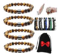 Generisch 4 bracciali unisex Glame anti alcool per ridurre il desiderio di alcol, efficaci nel ridurre il consumo di alcol, allevia l'ansia e lo stress, Alkohol-Armband, Pietra, 1
