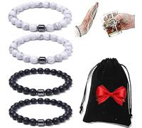 Generisch 4 bracciali unisex Glame anti alcool per ridurre il desiderio di alcol, efficaci nel ridurre il consumo di alcol, allevia l'ansia e lo stress, Alkohol-Armband, Pietra, 1