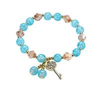 Generisch 4 Donne Coppia Per Bracciali Gioielli per le Signore Bracciale Perlato impilabile Bracciale Regolabile Perline Strati Braccialetto Elastico Colorato Frasi Bracciale Classico Bracciale Mm