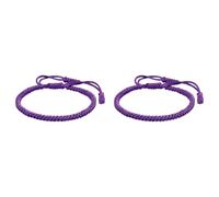 Generisch 4 Larghezza Regalo Argento Set Anelli Woven Rope Knot Bracciali Per Mens Womens Con Perline Bracciale Gioielli, One Size*2, Nankan Wire