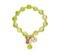 Generisch 4 Rose Anelli Luck Bead Jade Gold Bracciali Per Donne Christmas Jade Dainty Beads Braccialetti Oro Gioielli Per Donne Her Him Father Mother Bracciale Mm Per Perline Anelli, Taglia unica