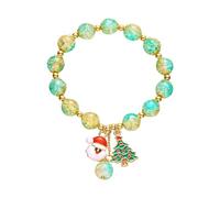 Generisch 4 Rose Anelli Luck Bead Jade Gold Bracciali Per Donne Christmas Jade Dainty Beads Braccialetti Oro Gioielli Per Donne Her Him Father Mother Bracciale Mm Per Perline Anelli, Taglia unica