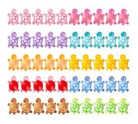 Generisch 50 mini tartarughe fluorescenti al buio, in resina, 14 x 22 mm, tartarughe colorate per giardino delle fate, terrari, regali per feste, progetti fai da te, giochi di nascondiglio