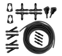 Generisch 5116079AA 4805742AB 68024312AB - Set di Tubi per lavavetri, per Tubi di Lavaggio del Parabrezza, 5 m, Tubo per Lavaggio con 2 guarnizioni, 12 connettori per Tubi, 2 ugelli