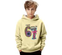Generisch 6 7 meme felpa unisex per bambini, oversize, con cappuccio, a maniche lunghe, Harajuku Y2K, con cappuccio, 67, casual, tinta unita, da jogging, per ragazze e ragazzi, 03-beige, 4-5 Jahre