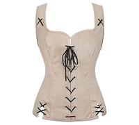 Generisch A01 - Abito tradizionale bavarese da donna per l'Oktoberfest, costume tradizionale bavarese, gilet per cosplay, corpetto carro armato medievale indossavano costumi da palcoscenico con