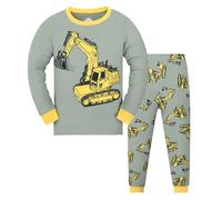 Generisch Abbigliamento da battesimo per bambini, 86 ragazzi, dinosauri, cotone, 2 pezzi, treno, biancheria da notte per bambini, set di vestiti invernali per bambini 2 anni, Colore: arancione., 5-6
