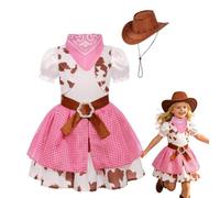 Generisch Abbigliamento ideale per giochi di simulazione: il vestito per bambini funge da versatile set di costume per ragazze per giochi di ruolo rosa, agisce come comodo abbigliamento per avventure