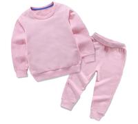 Generisch Abbigliamento invernale a maniche lunghe per bambini e bambine, in tinta unita, 2 pezzi, RD2, 4-5 Jahre