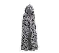Generisch Abbigliamento medievale da uomo con stampa 3D Mantello con cappuccio vichingo Costume Re Robe Rinascimentale Mantello con cappuccio vittoriano adulto Cosplay uniforme Halloween