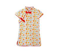 Generisch Abito Cheongsam floreale Tang-Principessa 18M-6Y Manica del bambino stampato breve del fumetto vestito abiti fiore ragazza ragazza abiti sacchetto ragazza ragazza, f, 2-3 Jahre