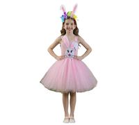 Generisch Abito da coniglietto pasquale per ragazze, tutu, costume da fata, costume da gioco, abbigliamento da festa (10-12 anni)