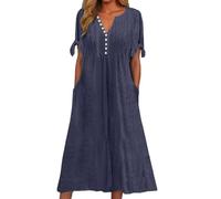 Generisch Abito da donna dimagrante estivo, con fiori bianchi, abito da spiaggia, alla moda, in chiffon, in raso, con motivo floreale, per il tempo libero, con frange, abito corto da sauna