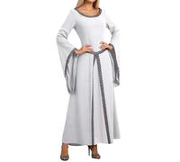 Generisch Abito da donna medievale con maniche a tromba, per feste e feste in stile vintage, per il Rinascimento gotico, maxi abito da strega vittoriano, per feste