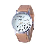 Generisch Abito da donna per il tempo libero, carino scollo a O, mini abito con maniche corte, con volant, orologio digitale, impermeabile, sostenibile, beige., misura unica