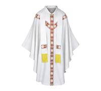 Generisch Abito da sacerdote da uomo, con nastro per abbigliamento da chiesa cattolica, abito religioso per fiere, per preghiera da uomo, chiesa, matrimonio, eventi, servizi fotografici, festività