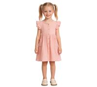 Generisch Abito estivo in stile francese per bambini - Con volant a gradini increspati, Abito da ragazza leggero in cotone, perfetto per la primavera ed l'estate, frontale abbottonabile, A1-rosa., 2-3