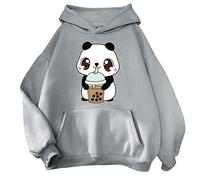 Generisch Abito Mini felpa alla moda da donna, felpe per adolescenti, con cappuccio, da donna, per Natale, grigio., XXL
