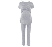 Generisch Abito premaman da donna con maniche corte, pantaloni lunghi come comoda camicia da notte per la cura del bambino in gravidanza nella vita di tutti i giorni