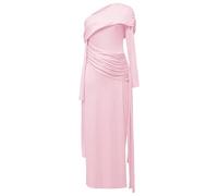 Generisch Abito premaman elegante che sottolinea la vita, lungo abito estivo britannico alla moda per occasioni materne, Colore: rosa., L