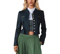 Generisch Abito tradizionale bavarese, elegante in stile cosplay, per la festa dell'Oktoberfest nella vita di tutti i giorni, con accessori per cintura in corsetto, design a bottoni, camicia medievale