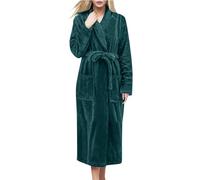 Generisch Accappatoio da donna - soffice accappatoio lungo caldo accappatoio da donna soffice vestaglia e accappatoio con cappuccio lungo al polpaccio