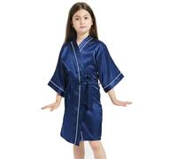 Generisch Accappatoio reversibile per bambini e bambine, unisex e bambini, in spugna, vestaglia per bambini o ragazze, Pajamas B2 Marine, 11-12 Jahre