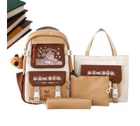 Generisch Accessori,grande zaino con scomparti multipli per libri, divertente zaino per la scuola, come borsa a tracolla, per ragazze, studenti, casa, aule, viaggi, attività all'aperto, campeggio