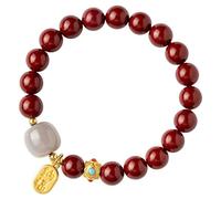 Generisch Acciaio 4 Quarzo Gioielli in corda tessuta a mano con perline e lettere, ideale come regalo di compleanno per il vostro braccialetto in diversi naturali Mm Gioielli, Taglia unica, Cristallo