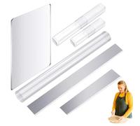Generisch Acrilico Stick Pressing Board - Acrylic Clay Plate | Clay Tool | 6 pezzi Clays Tools with Roller Sheet for Clây DIY Shaping Modelling Shaping Sculpting Craft