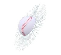 Generisch Adesivo 3D Prank - Tricky Broken Glass, effetto palla da tennis, realistico Auto Window Decal | Car Styling Fun Humor Windshield Decoration for SUV Sedan Vehicle Exterior Display Practical