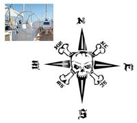 Generisch Adesivo bussola per interni ed esterni (RPT 53) (9 cm, nero/grigio 6/1)