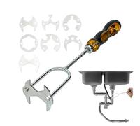 Generisch Adjustable Sink Wrench Multifunctional Basin Spanner Faucet Installer Removal Tool Ergonomic Handheld Plumbing Tool Durable Easy Use | for Home Bathroom Toilet Repair