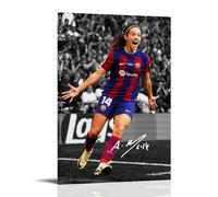 Generisch Aitana Bonmati, poster con stella del calcio, fantastiche opere d'arte su tela, decorazione da parete, 50 x 75 cm