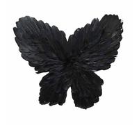 Generisch Ali d'angelo per bambini, vera piuma, ali d'angelo per Halloween, feste e spettacoli sul palcoscenico, piume bianche, accessorio per costume per bambini, come meraviglioso servizio