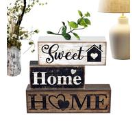 Generisch Alzata decorativa - con cartello in legno e vassoio per gradini | rustici centro tavolo, possibilità di utilizzo per caffetteria, panetteria, giardino, ristorante, soggiorno
