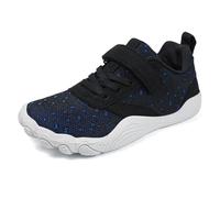 Generisch Ampie scarpe da bambino a cinque dita a piedi nudi con suola morbida per camminare naturalmente, Blu marino, 32 EU