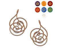 Generisch Anelli a spirale in rame Reiki a spirale per meditazione, conduttore con o senza amplificatore di cristallo per guaritori Reiki e lavoratori di energia, 1 Stück, Anelli a spirale in rame
