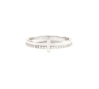 Generisch Anelli compatibili con il set di anelli per bambini, se si soffre di un contraccolpo, "pregare e fermare", anello impilabile in argento S925 con zirconi cubici, anello da preghiera macramè