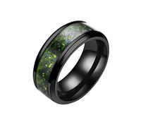 Generisch Anelli da matrimonio drago con drago argento in acciaio inox anello in acciaio inox anelli fantasia da donna, 10, Acciaio inossidabile, Nessuna pietra preziosa