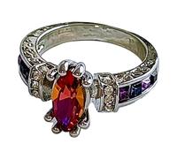 Generisch Anelli da viaggio attraverso la Terra di Mezzo Accessori Anello di Fidanzamento per Donne, Anniversario, Matrimonio, Anello di Promessa O Anelli Set di Guarnizioni Piatto, 8, lega di zinco