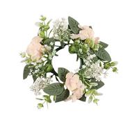 Generisch Anelli di candela per ortensia, ghirlande, anelli floreali per candele (oro rosa, 25 cm, 25 cm)