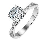 Generisch Anelli musulmani per gli uomini strass per le donne anelli di dimensione anelli bianchi compatibili con Fare perline set, 9, Metallo, Non pietra preziosa
