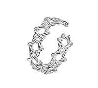 Generisch Anelli per raccoglitore ad anelli Simple Fresh Six Pointed Star Ring Index Finger Ring Cute Star Ring Female Sticker Anelli Argento, Taglia unica, Metallo, Nessuna pietra preziosa