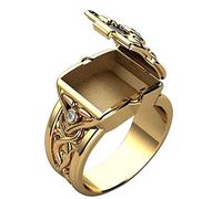 Generisch Anelli per rilegatura a libro, open top, da uomo e da donna, popolari per coppia, regalo di San Valentino, anelli da uomo 585, 11, Metallo, Nessuna pietra preziosa