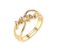 Generisch Anello aperto "Herzlicher, personalizzato, perfetto per la mamma, come per amore e gratitudine per la festa della mamma, A, Rame, Nessuna pietra preziosa