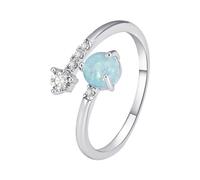 Generisch Anello con temperamento delicato e opale da donna con vento freddo, personalità semplice, anello indice magnetico, Taglia unica, Rame, Nessuna pietra preziosa