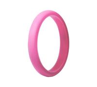 Generisch Anello in silicone da 2,7 mm, per uomini e donne, anello in silicone, anello per coppia, colore nero, E, silica gel, Nessuna pietra preziosa